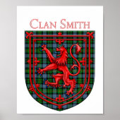 Smith Tartan Scottish Plaid Lion Rampant Poster (Voorkant)