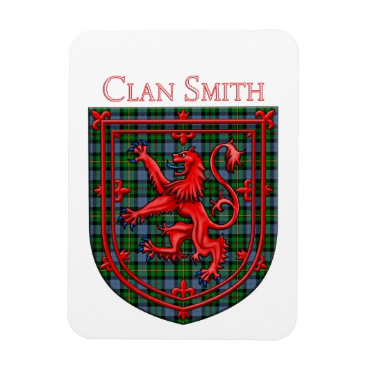 Smith Tartan Scottish Pset Lion Rampant Magneet (Verticaal)