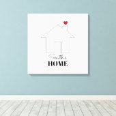 Smith's Home with Heart Canvas Afdruk (Insitu (Houten vloer))