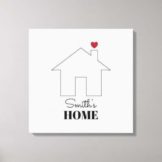 Smith's Home with Heart Canvas Afdruk (Voorkant)