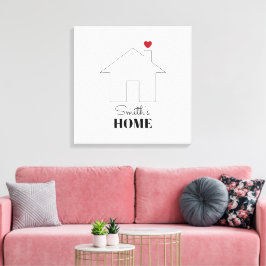 Smith's Home with Heart Canvas Afdruk