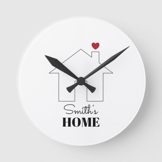 Smith's Home with Heart Ronde Klok (Voorkant)