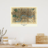 Smith's nieuwe kaart van Londen 1860 Poster (Keuken)