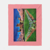 Smithsonian Castle Garden Cherry Blossom Fleece Deken (Voorkant)