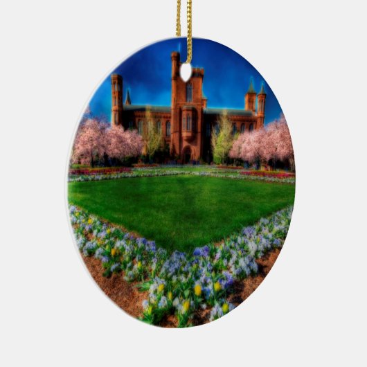 Smithsonian Castle Garden Cherry Blossom Keramisch Ornament (Rechts)