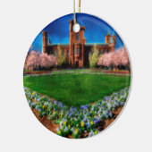 Smithsonian Castle Garden Cherry Blossom Keramisch Ornament (Links)
