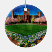 Smithsonian Castle Garden Cherry Blossom Keramisch Ornament (Achterkant)