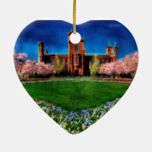 Smithsonian Castle Garden Cherry Blossom Keramisch Ornament (Achterkant)