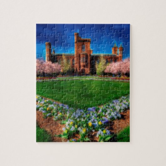 Smithsonian Castle Garden Cherry Blossom Legpuzzel (Verticaal)