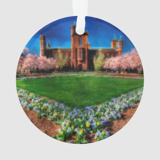 Smithsonian Castle Garden Cherry Blossom Ornament (achterkant)