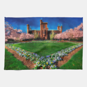 Smithsonian Castle Garden Cherry Blossom Theedoek