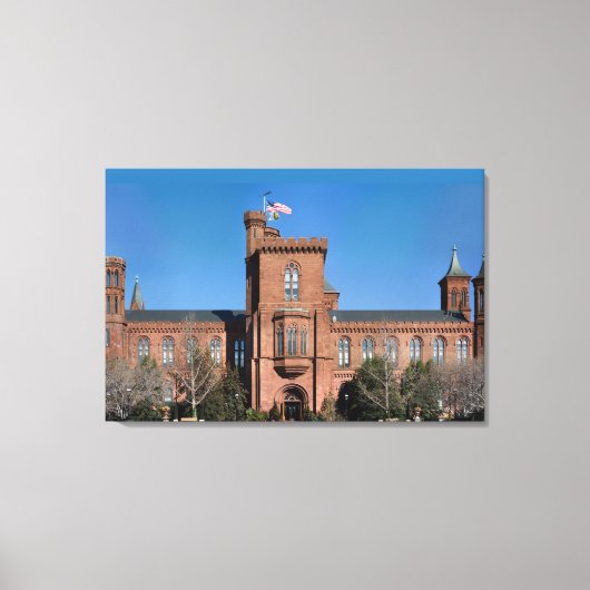 Smithsonian Castle in Washington, D.C. Canvas Afdruk (Voorkant)