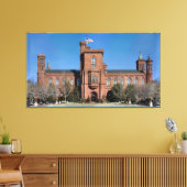 Smithsonian Castle in Washington, DC. Canvas Afdruk (Insitu (Woonkamer))