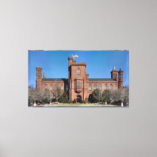 Smithsonian Castle in Washington, DC. Canvas Afdruk (Voorkant)