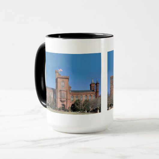 Smithsonian Castle in Washington, DC. Mok (Voorkant links)