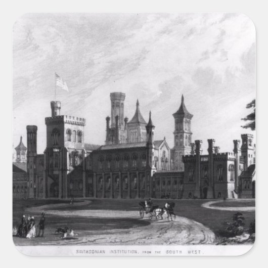Smithsonian Institution uit het zuidwesten Vierkante Sticker (Voorkant)