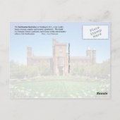 Smithsonian Kasteel, Washington DC Briefkaart (Achterkant)