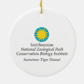 Smithsonian | Sumatran Tiger Damai Keramisch Ornament (Achterkant)