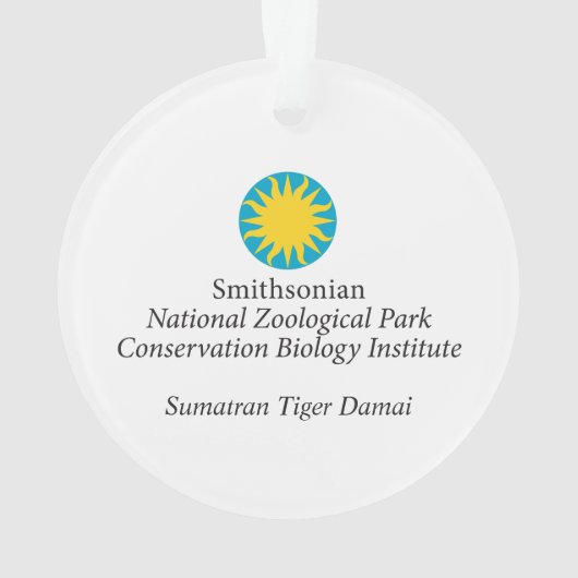 Smithsonian | Sumatran Tiger Damai Ornament (achterkant)