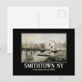 Smithtown NY Long Island Vintage geïnspireerd Briefkaart (Voorkant / Achterkant)
