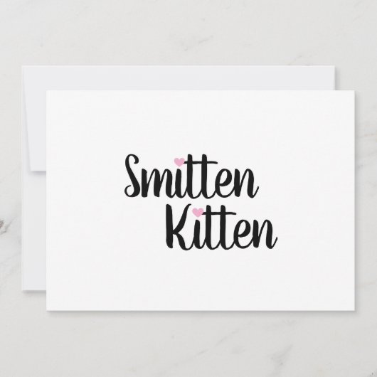 Smitten Kitten Cute Valentine Coffee Mug Gift Feestdagenkaart (Voorkant)