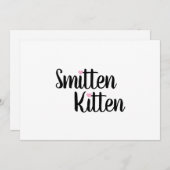 Smitten Kitten Cute Valentine Coffee Mug Gift Feestdagenkaart (Voorkant / Achterkant)