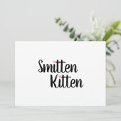 Smitten Kitten Cute Valentine Coffee Mug Gift Feestdagenkaart (Staand voorkant)