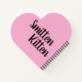Smitten Kitten Cute Valentine Heart Shaped Notitieboek (Achterkant)