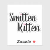 Smitten Kitten Cute Valentine Sticker (Vel)