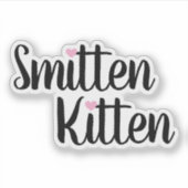 Smitten Kitten Cute Valentine Sticker (Voorkant)