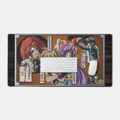 SMJ Woodblock print Bureaumat (Keyboard & Muis)