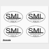 SML Auto Window Decal Smith Mountain Lake Virginia Ovale Sticker (Vel)