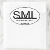 SML Auto Window Decal Smith Mountain Lake Virginia Ovale Sticker (Tas)