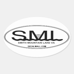 SML Auto Window Decal Smith Mountain Lake Virginia Ovale Sticker