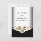 Sml Save the Date Wit Zwart Goud Diamant (Achterkant)