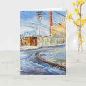 Smodder op Burt St Watercolor Kaart (Gele Bloem)