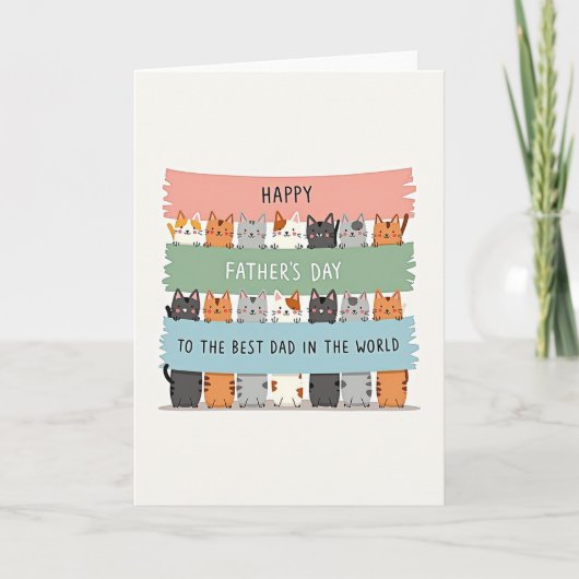 Smoelende Kattenvaders Dag Kaart (Voorkant)