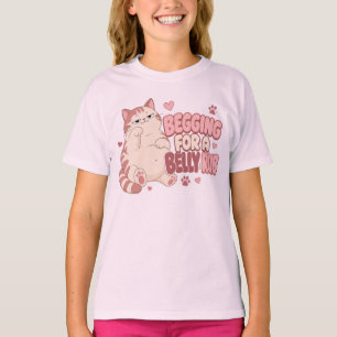 Smoezen om een buikmassage Fun kat Lieve kat T-shirt