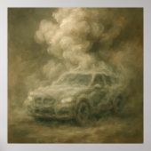 Smog Car - Pastel Schilderkunst Poster (Voorkant)