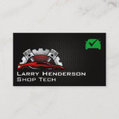 Smog Check-logo | Auto sportwagen Visitekaartje (Voorkant)