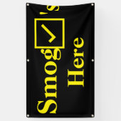 Smog-controles hier spandoek (Verticaal)