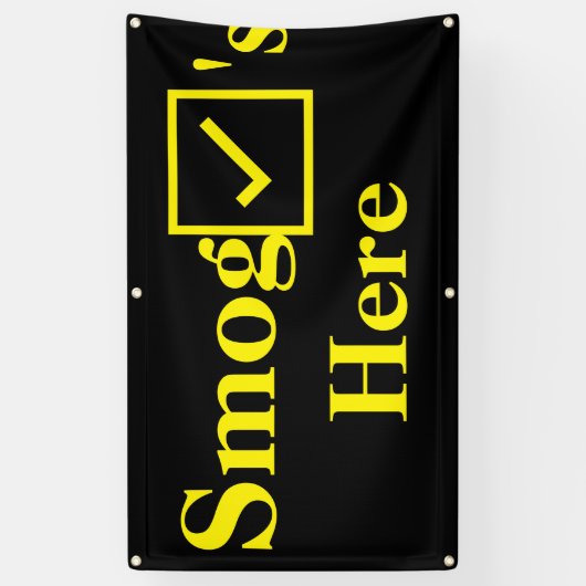 Smog-controles hier spandoek (Verticaal)