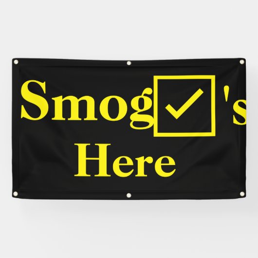 Smog-controles hier spandoek (Horizontaal)