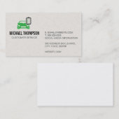 Smog Tech | Auto en Checklist Klembordpictogram Visitekaartje (Voorkant / Achterkant)