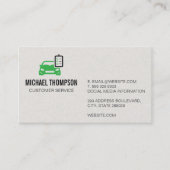 Smog Tech | Auto en Checklist Klembordpictogram Visitekaartje (Voorkant)