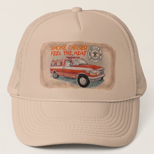 Smoke Chaser brandweerauto Trucker Pet (Voorkant)