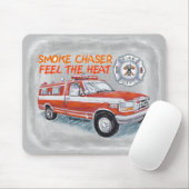 Smoke Chaser Brandweerwagen Brandweerman aangepast Muismat (Met muis)