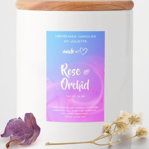 Smoke Flame Pink Zelfgemaakte Kaars Product Verpak Voedselcontainer Etiket