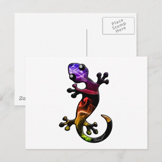 Smoke Gecko Lizard Briefkaart (Voorkant / Achterkant)