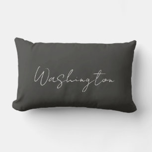 Smoke Grey Naam Script Tekst Minimalist Kussen